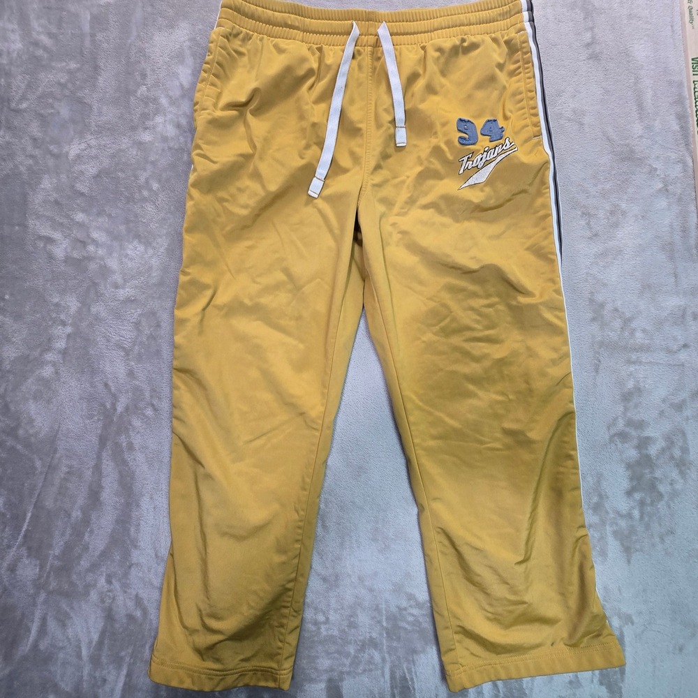 Urban Pipeline Mens 94 Trojans Track Pants Yellow Striped Zipper Leg Medium